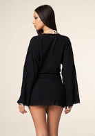 Caftano Corto Donna F**K Nero 0759BK