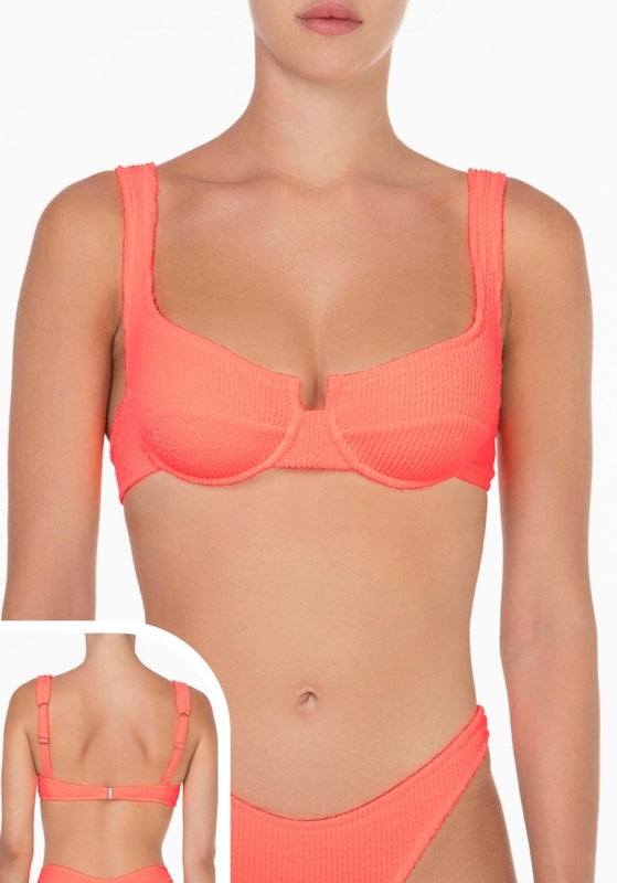 Reggiseno con Ferretto Donna F**K Corallo Fluo 1202FC