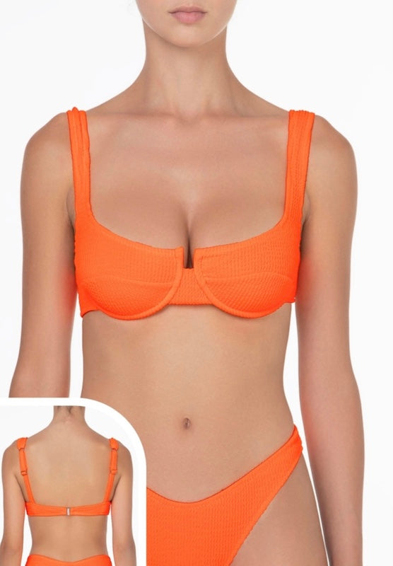 Reggiseno con Ferretto Donna F**K Arancio Fluo 1202FO
