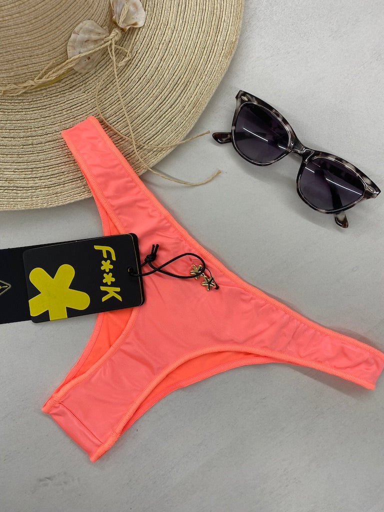 Slip Brasiliano Fisso Donna F**K Corallo 1311CR