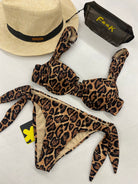 Bikini Donna F**K Reggiseno con Ferretto e Slip Regolabile Fantasia 2150-X26