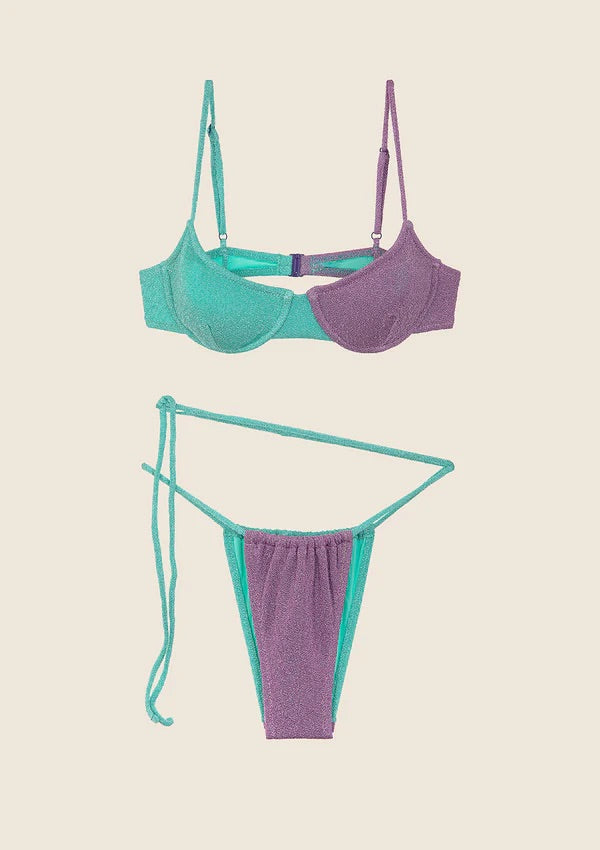 Bikini F**K Reggiseno con Ferretto e Slip Brasiliano Regolabile 0932LC