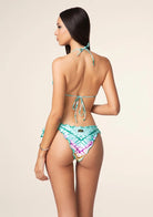 Bikini Donna F**K Triangolo con Slip Regolabile Fantasia 2214X10