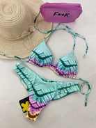 Bikini Donna F**K Triangolo con Slip Americano Fisso Fantasia 2114X10