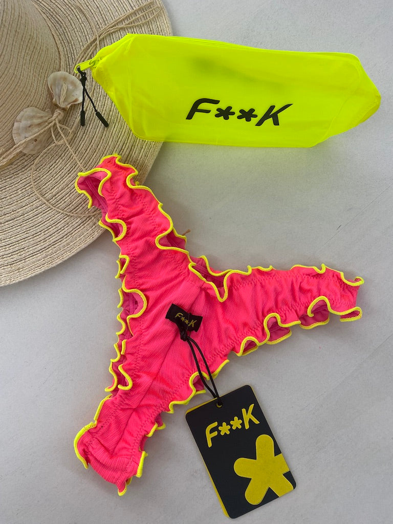 Slip Americano Fisso Frou Frou Donna F**K Fucsia Fluo 1926FF