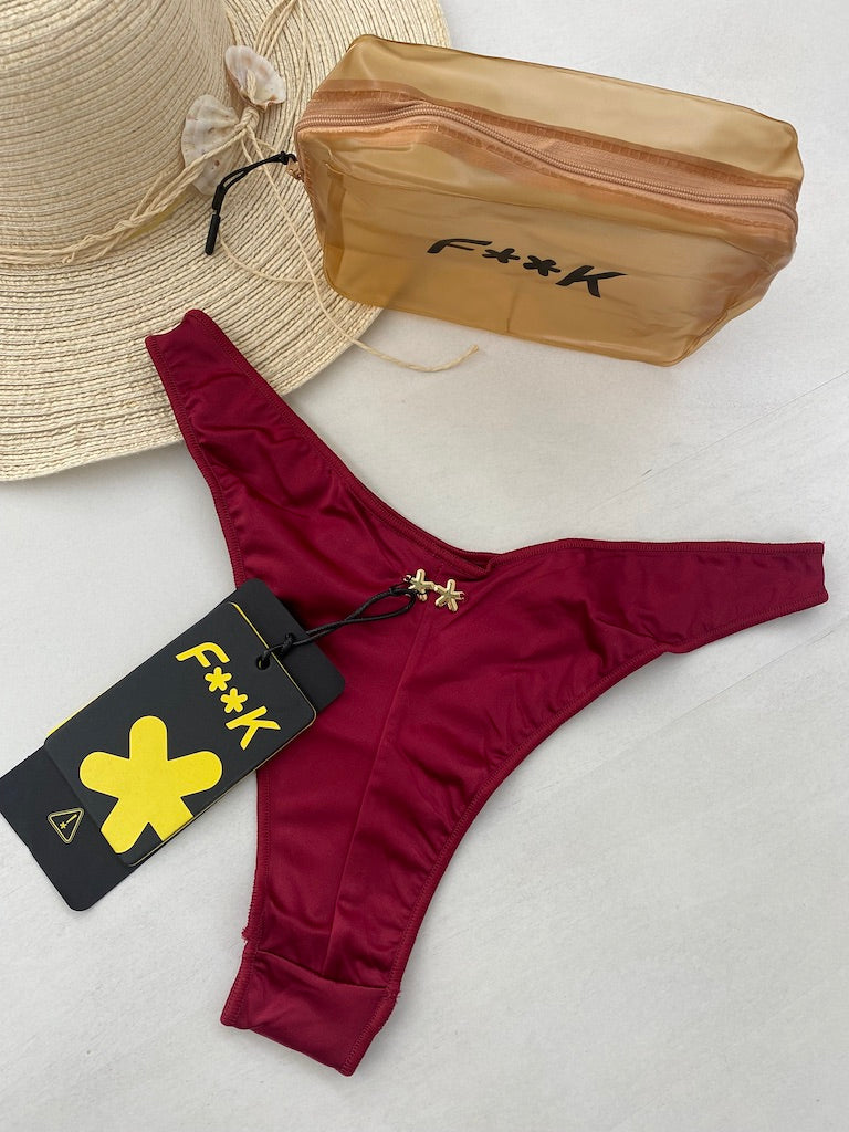 Slip Americano Fisso Donna F**K Bordeaux 1313BD