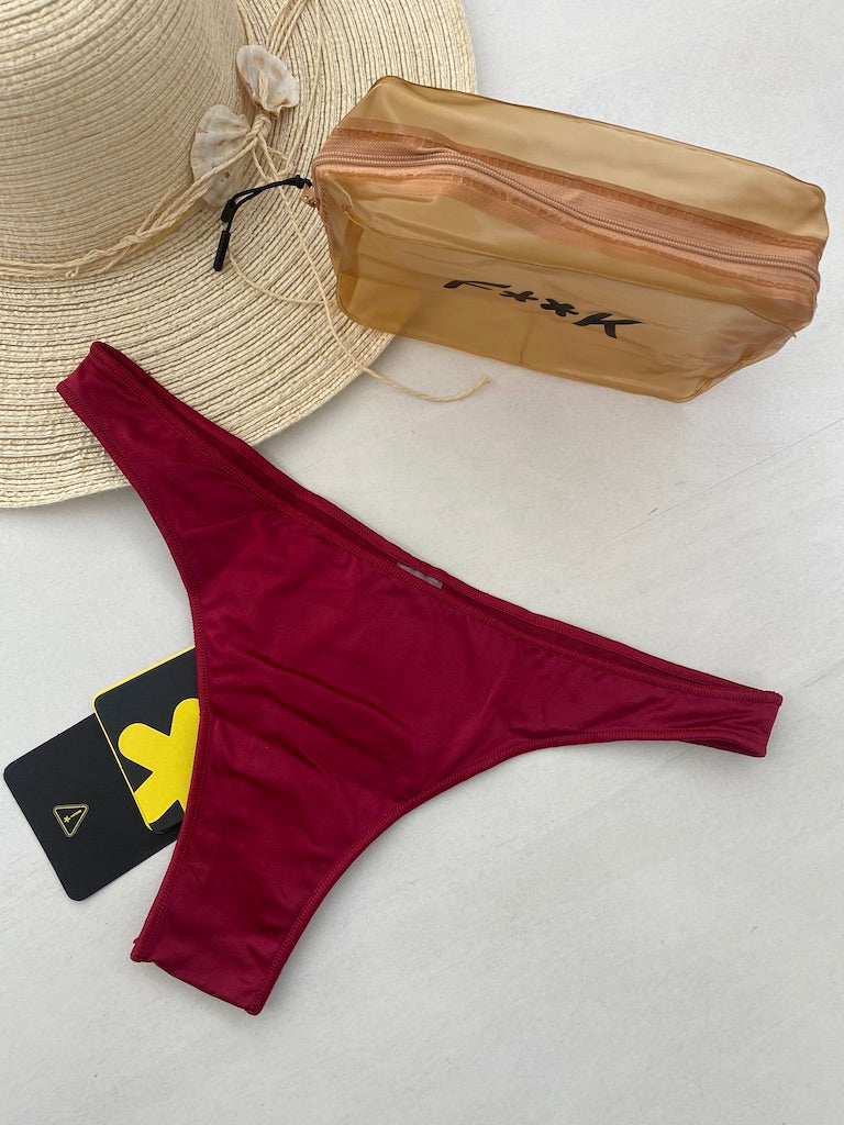Slip Brasiliano Fisso Donna F**K Bordeaux 1311BD