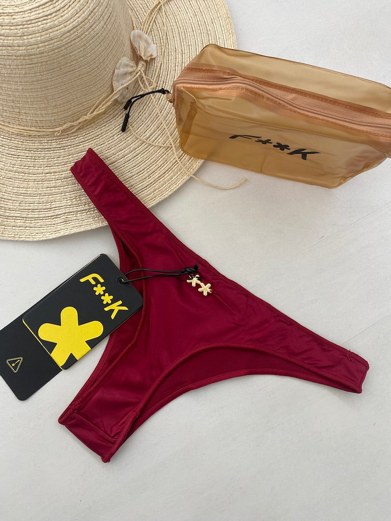 Slip Brasiliano Fisso Donna F**K Bordeaux 1311BD
