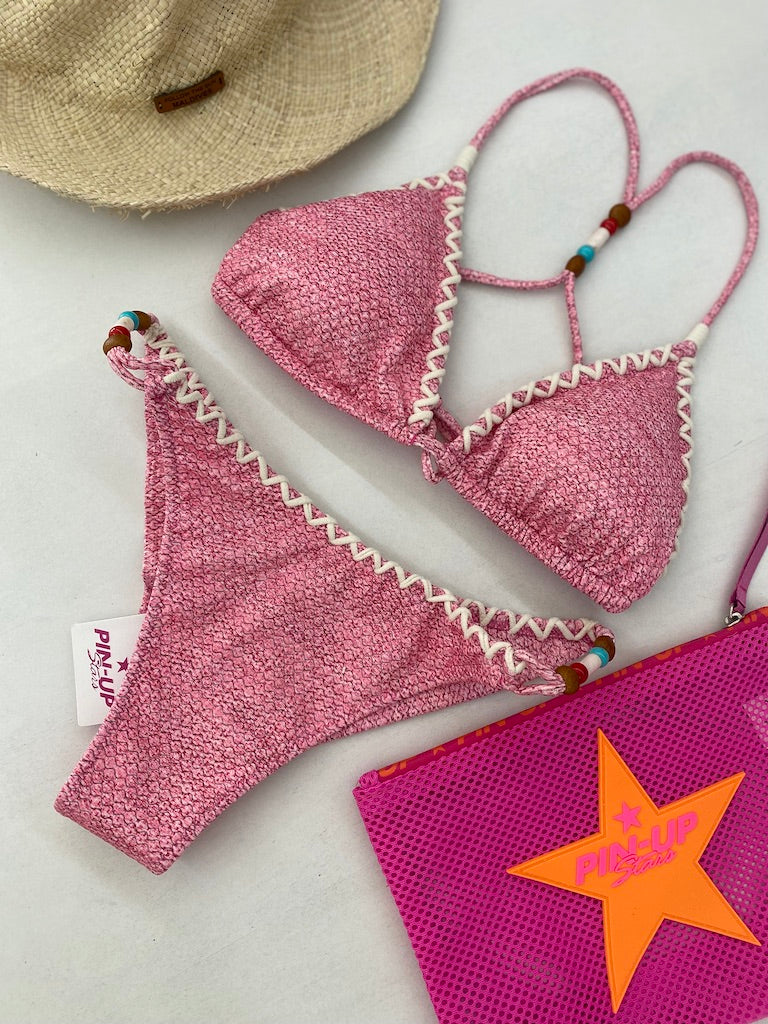 Bikini Donna Pin Up Stars Triangolo Punto Croce Juta