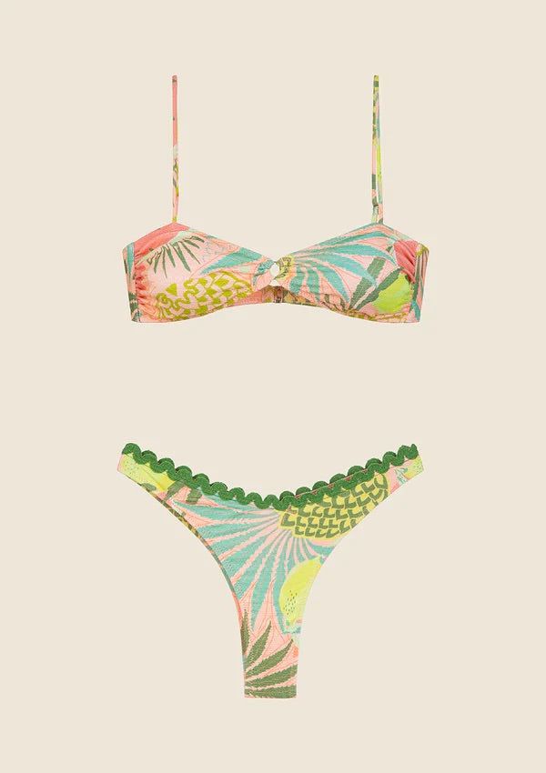 Bikini Donna F**K Top con Slip Americano Fisso Fantasia 0621X12