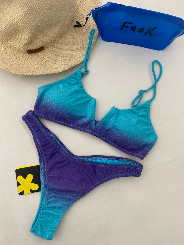 Bikini Donna F**K Fascia V con Slip Americano Fisso Degradè 1152X46