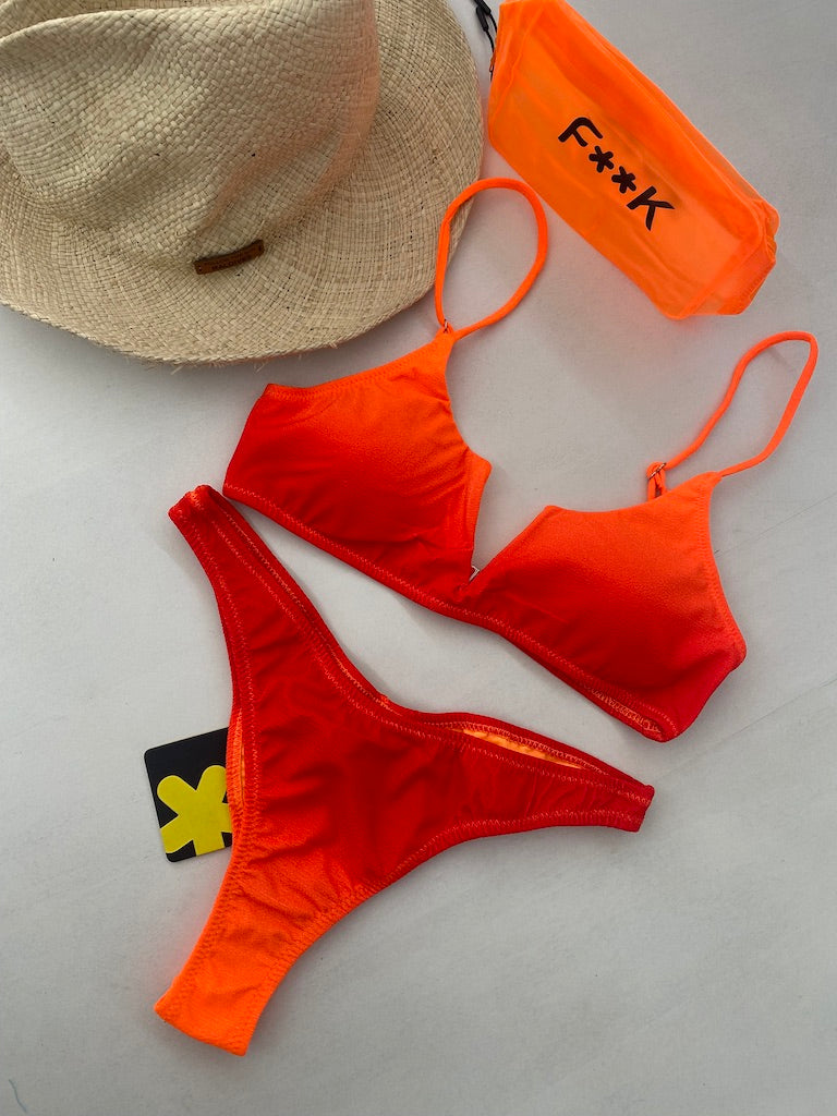 Bikini Donna F**K Fascia V con Slip Americano Fisso Degradè 1152X45