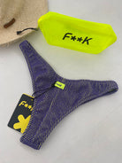 Slip Americano Fisso Donna F**K Viola 1226PR