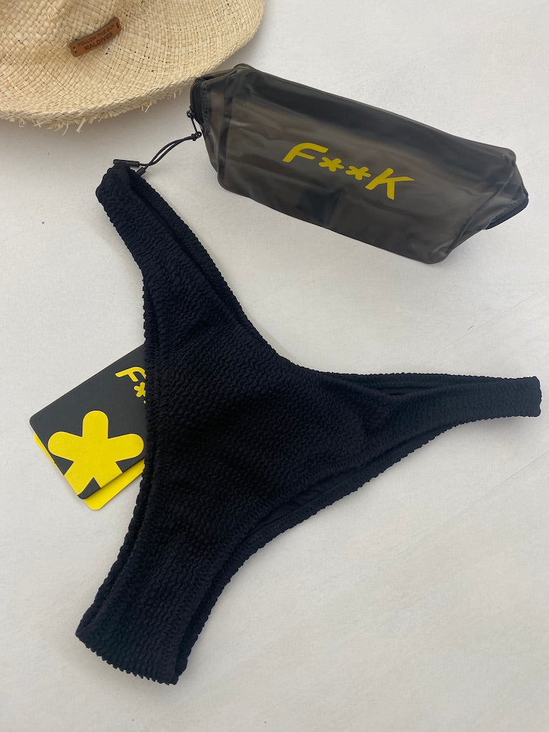 Slip Americano Fisso Donna F**K Nero 1222BK