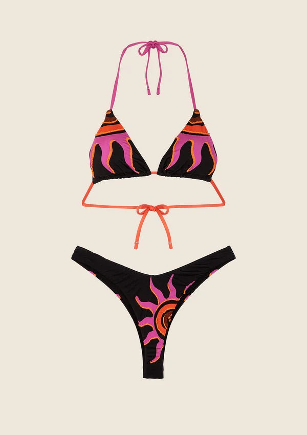Bikini Donna F**K Triangolo con Slip Americano Fisso Fantasia 0820-X03