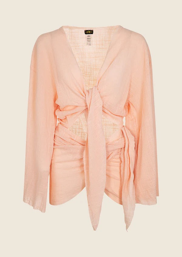 Caftano Corto Donna F**K Corallo 0759CR