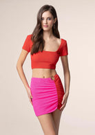 Crop Top Donna Me Fui Color Block 0506RD