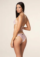 Bikini Donna F**K Triangolo con Slip Regolabile Fantasia 2202X37