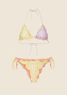 Bikini Donna F**K Triangolo con Slip Regolabile Fantasia 2202X37