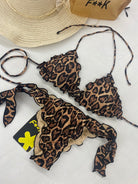 Bikini Donna F**K Triangolo con Slip Regolabile Fantasia 2200-X26