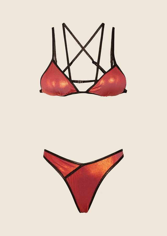 Bikini Donna Me Fui Triangolo con Slip Americano Fisso 0801_OR