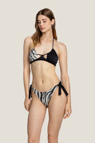  Bikini Donna 4Giveness Triangolo e Slip Laccetti in Lurex Zebra 5127