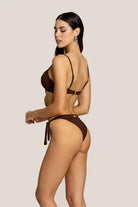 Bikini Donna 4Giveness Balconcino e slip fiocchi Marrone 5235