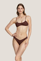 Bikini Donna 4Giveness Top e slip v Marrone 5236