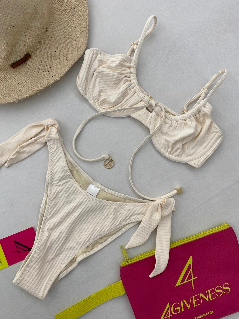 Bikini Donna 4Giveness Balconcino e slip fiocchi Off White 5235