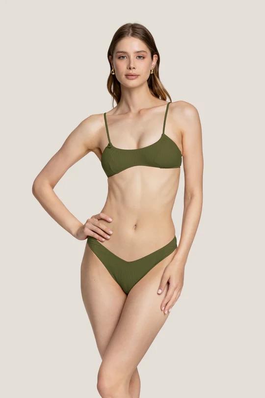 Bikini Donna 4Giveness Top e slip v Verde Militare 5236