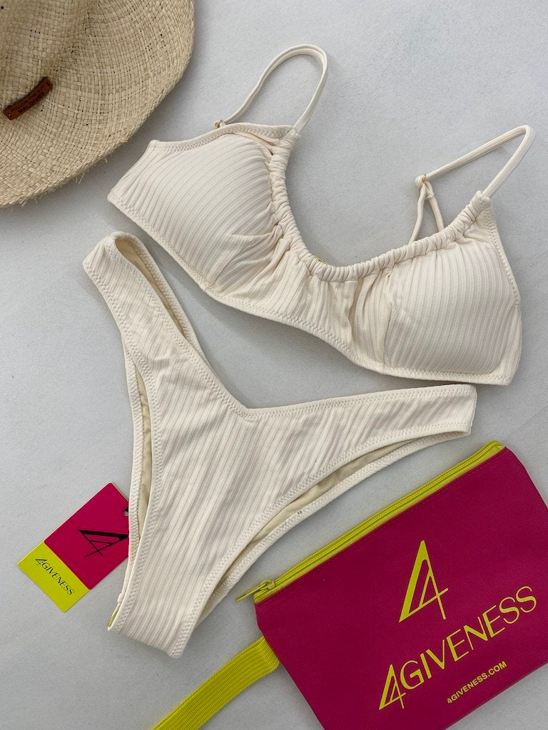 Bikini Donna 4Giveness Top e slip v Off White 5236