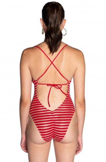 Costume da Bagno Intero Donna Pin Up Stars Marina Gold Rosso PF026I