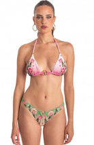 Bikini Donna Pin Up Stars Triangolo con Lacci Rimovibili Fiore del Deserto 