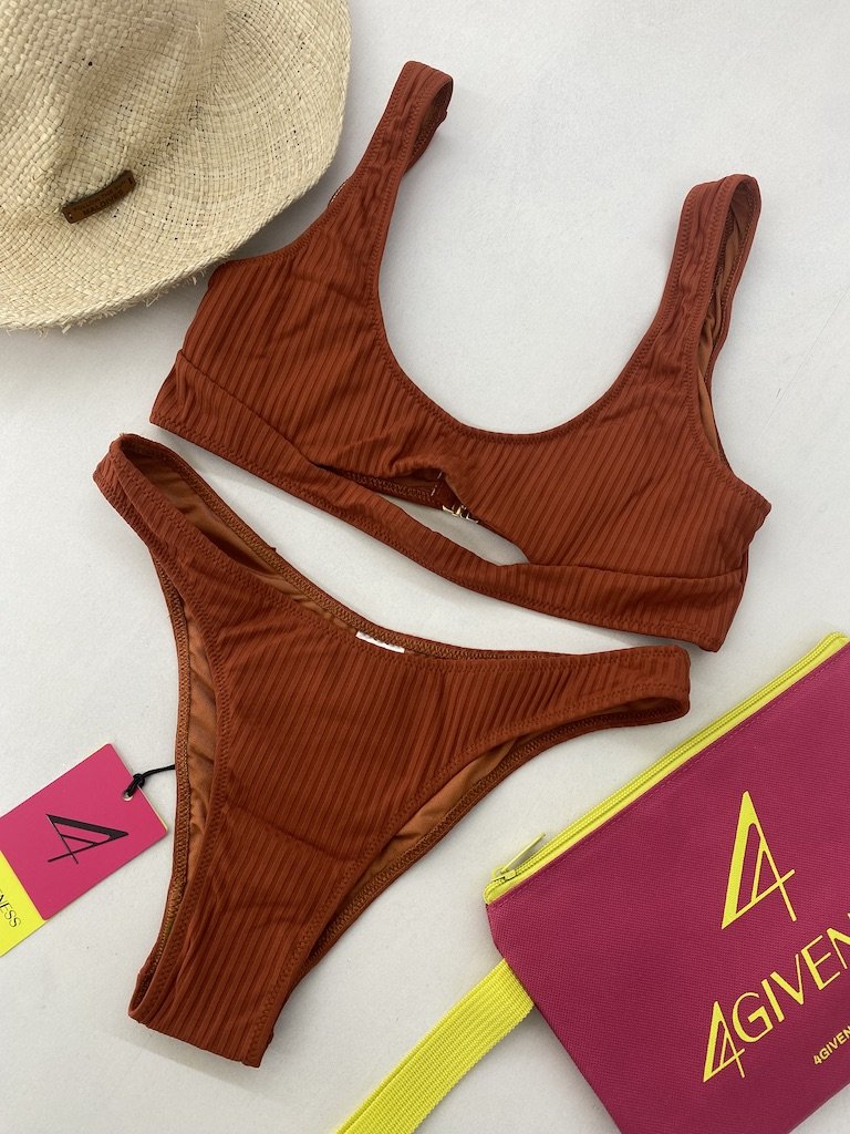 Bikini Donna 4Giveness Top Ribs e slip Bronzo 5239