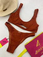 Bikini Donna 4Giveness Top Ribs e slip Bronzo 5239