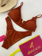 Bikini Donna 4Giveness Top e slip v Bronzo 5236