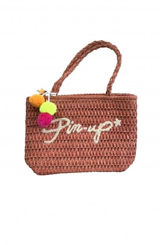 Borsa Piccola Pin Up Stars in Rafia Ecologica Bronzo