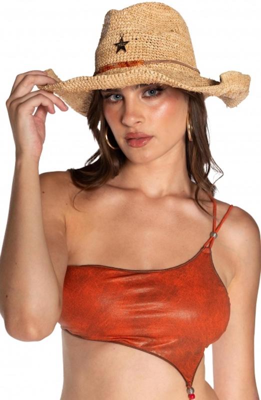 Cappello Rafia Pin-Up Stars