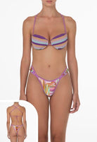 Bikini Donna F**K Reggiseno Ferretto con Slip Americano Fisso Fantasia 0911-X07
