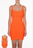 Vestito Corto Donna F**K Arancio Fluo 1260FO