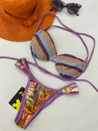 Bikini Donna F**K Reggiseno Ferretto con Slip Americano Fisso Fantasia 0911-X07