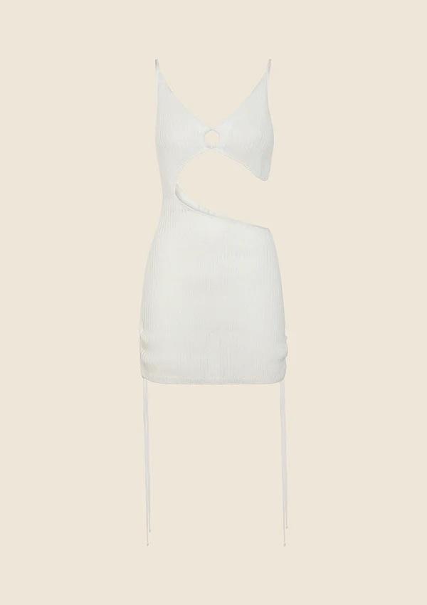 Vestito Corto Donna F**K Bianco 0436WH