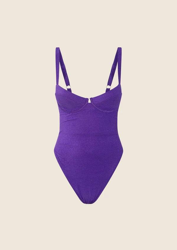 Monokini Donna con Ferretto F**K Viola 1146PR