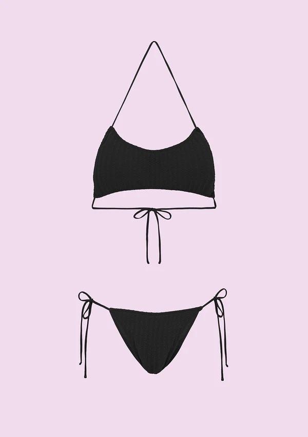 Bikini Donna F**K Fascia con Slip Regolabile Nero SWC011-BK