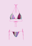 Bikini Donna F**K Triangolo con Slip Regolabile Fantasia SWC020-X01