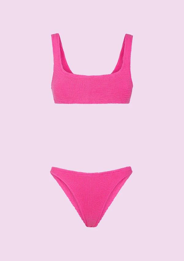 Bikini Donna F**K Top con Slip Fisso Fucsia Fluo SWC030-FF
