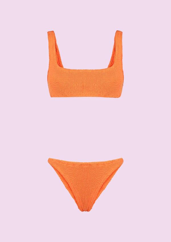 Bikini Donna F**K Top con Slip Fisso Arancione Fluo SWC030-FO