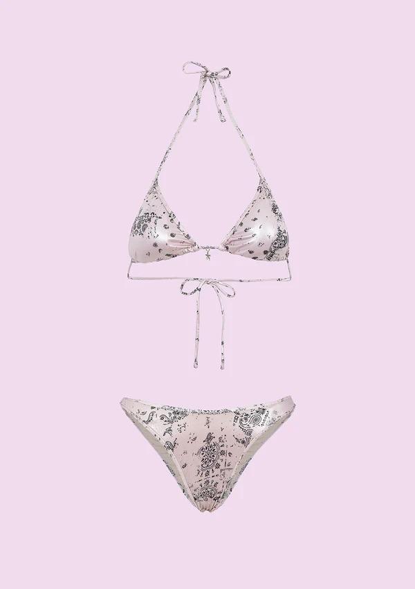 Bikini Donna F**K Triangolo con Slip Americano Fisso Fantasia SWC050-X06