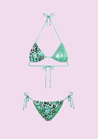 Bikini Donna F**K Triangolo con Slip Regolabile Fantasia SWC060-X12