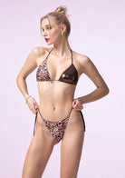 Bikini Donna F**K Triangolo con Slip Regolabile Fantasia SWC060-X13